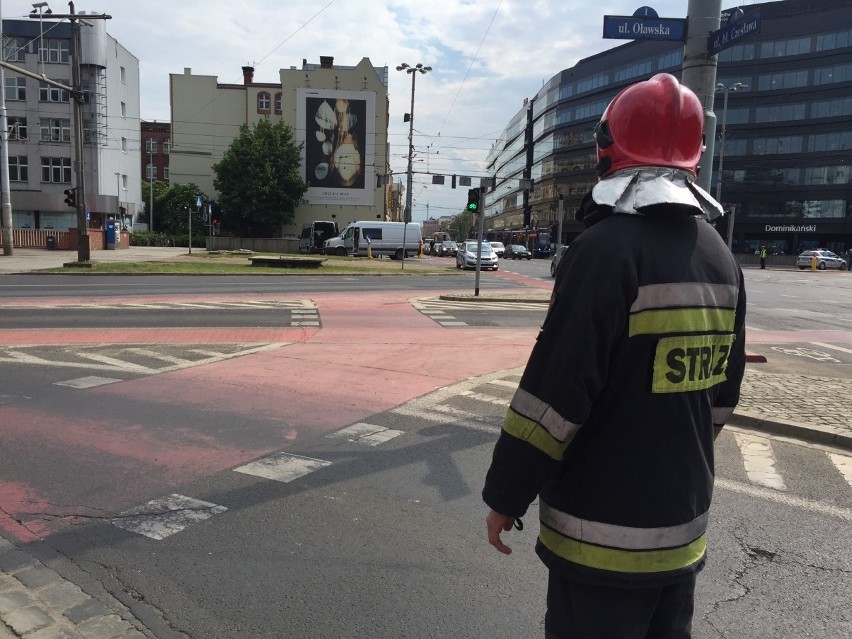 Alarm bombowy na placu Dominikańskim we Wrocławiu