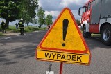 Wypadek w Koziegłowach: TIR zepchnął osobówkę z drogi