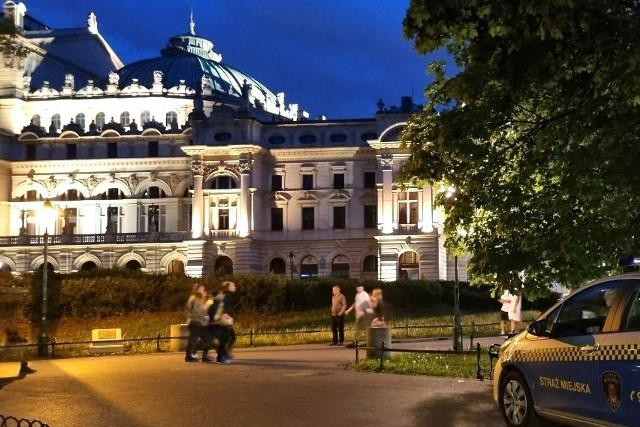 Akcja straży miejskiej w centrum Krakowa