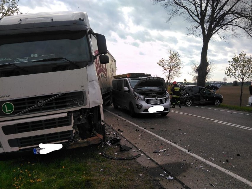 Wypadek drogowy na drodze krajowej 22 na trasie Zblewo - Miradowo [4.05.2020] 