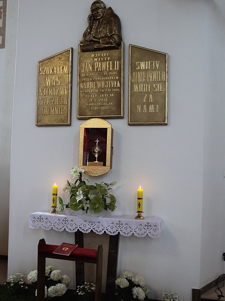 Włos Świętego Jana Pawła II w parafii na Rządzu