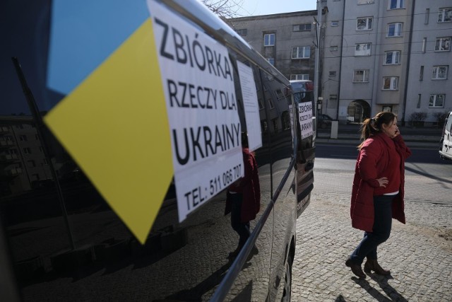 Toruń, zbiórka najpotrzebniejszych rzeczy dla uchodźców z Ukrainy, organizowana w lutym przez Tatianę Dembską.