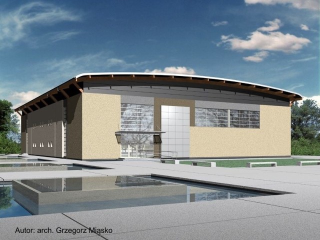 Tak bedzie wyglądala hala sportowa w Gorzowie Śląskim. Zostanie zbudowana w latach 2009-2011.