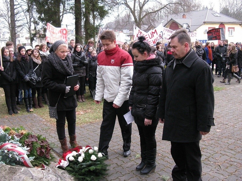 Protest licealistów z Miastka