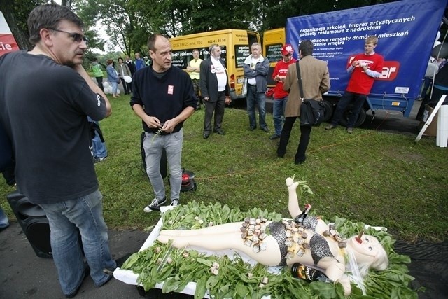 Miasteczko Wkurzonych w czasie Konwencji PO w Chorzowie