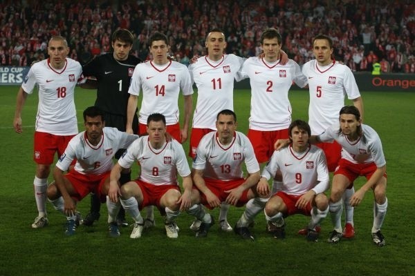 Reprezentacja Polski w meczu z San Marino.