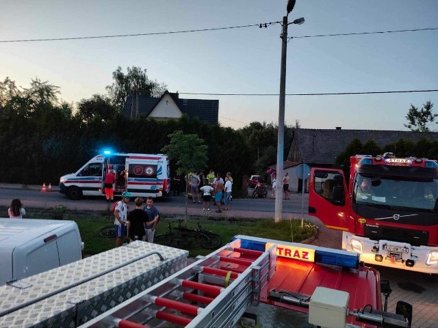 Wypadek w Krzyszkowicach z udziałem motocyklisty