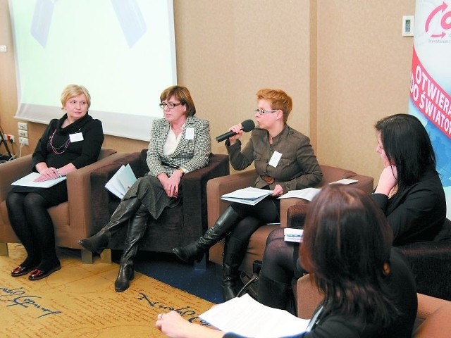 Goście konferencji (od lewej): Helena Cieśluk, Ewa Rybińska, Marta Olszewska i Violetta Weroniecka