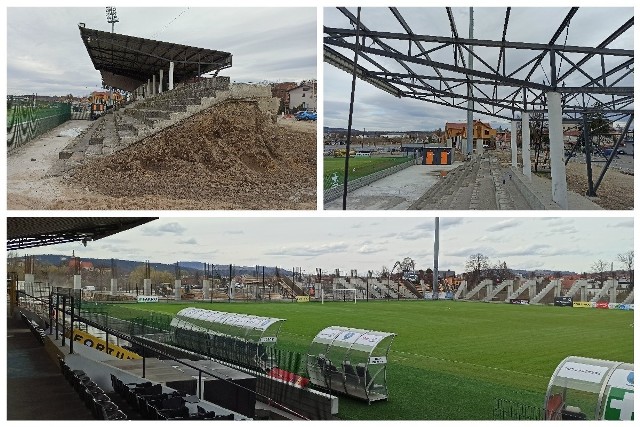 Stadion Sandecji Nowy Sącz nabiera kształtów. Ma być gotowy już w przyszłym roku