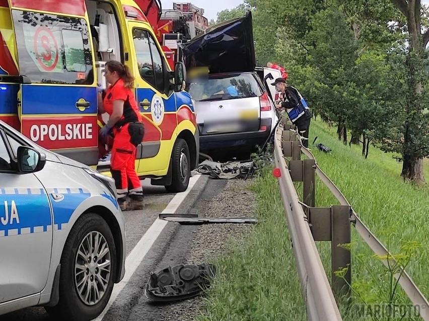 Wypadek DK 45 wyjazd z Opola kierunku Kluczborka. 09.07.2022...