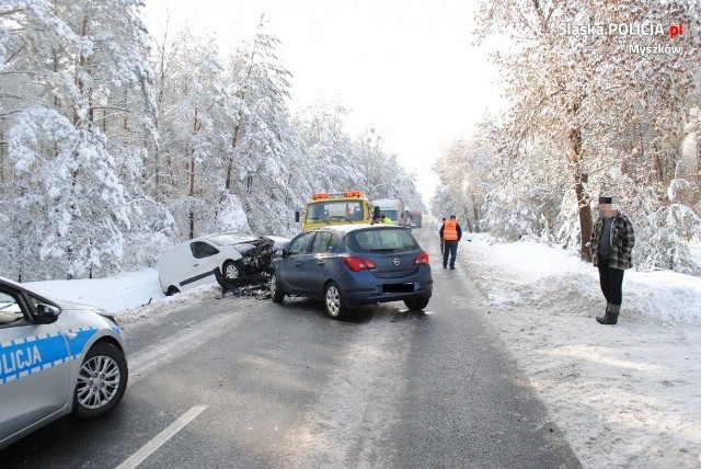 5 lutego 2019 roku. Tragiczny wypadek na DW 789 w Żarkach. Nie żyje kierowca opla