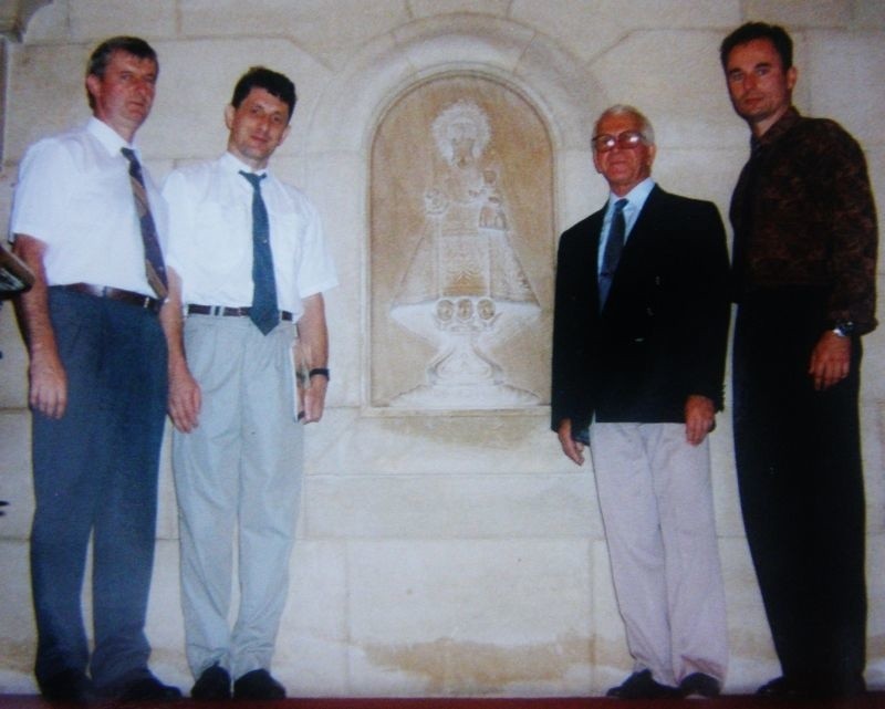 Trenerzy Sroka i Mazur podczas uroczystej wizyty w Izraelu.