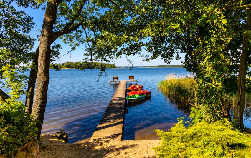 Jezioro Selmęt Wielki zlokalizowane na Pojezierzu Ełckim...