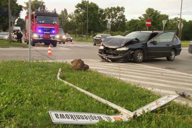 Zderzenie na skrzyżowaniu w Kielcach