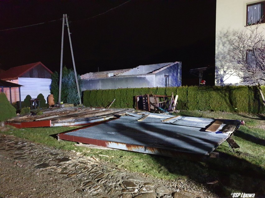 Huragan Ciara w województwie śląskim. Ludzie bez prądu, połamane drzewa i zniszczone domy. To efekt huraganowego wiatru