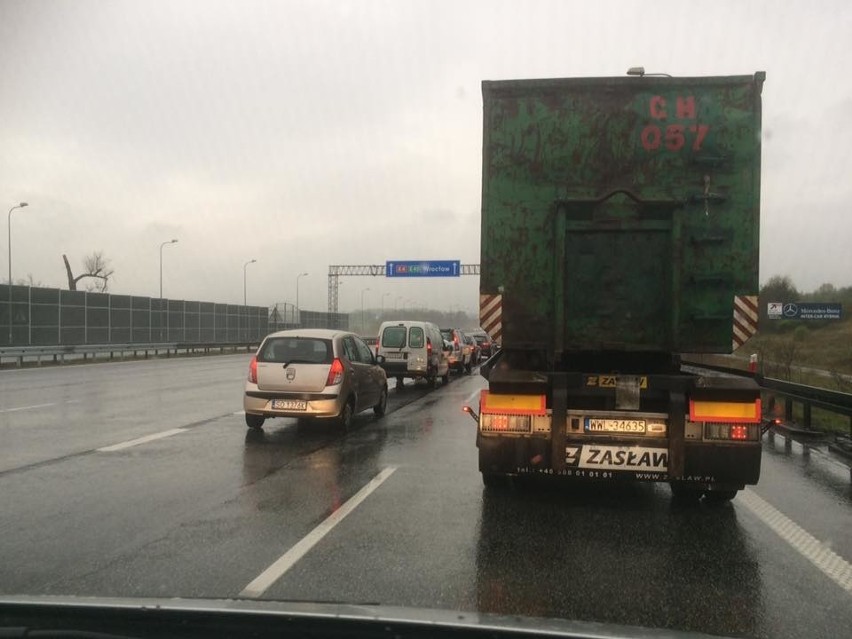 Wypadek na autostradzie A4 w Gliwicach Sośnicy