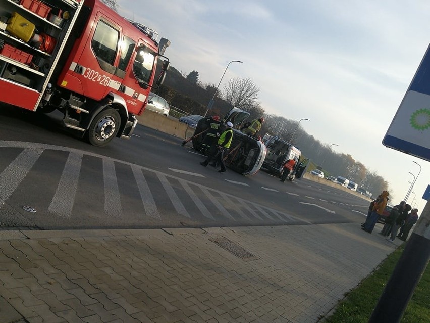 Wypadek na Kamieńskiego w Krakowie