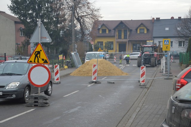 Usuwanie awarii na skrzyżowaniu ulic Kościuszki i Kosynierów w Proszowicach może potrwać kilka dni 