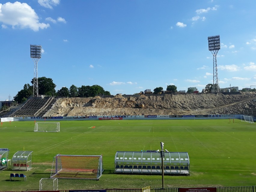 Budowa nowego stadionu Pogoni Szczecin - stan na 18 czerwca.