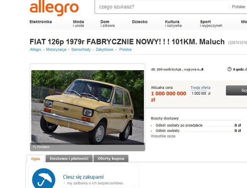 Nowy Maluch z Allegro