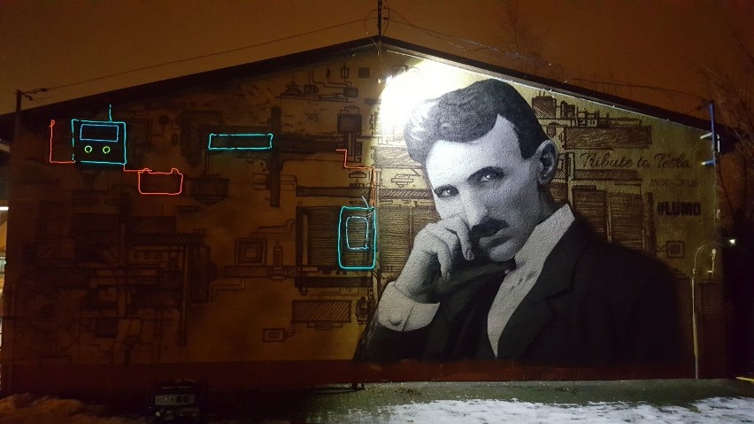 Mural Kolażowy #2 Tribute to Tesla już gotowy. To nowy mural...