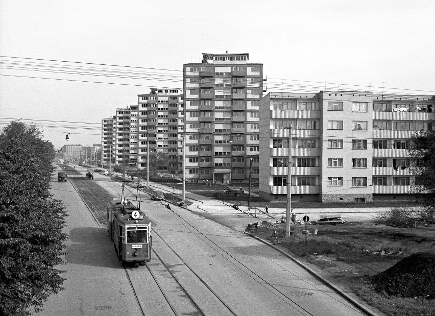 1964 r., ul. Grabiszyńska, tramwaj Linke-Hofmann Standard .