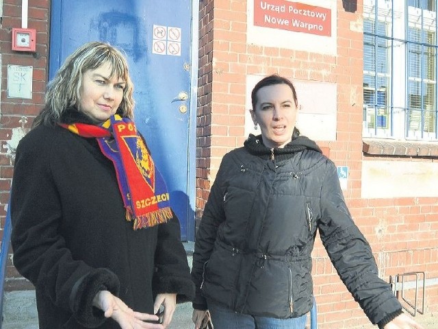 Jolanta Gotfryd ( z lewej) i Ewa Szumska wątpią, czy ktokolwiek w miasteczku podejmie się działalności agencyjnej w miejsce Poczty Polskiej