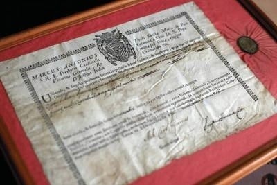 Certyfikat z roku 1766 Fot. Andrzej Banaś