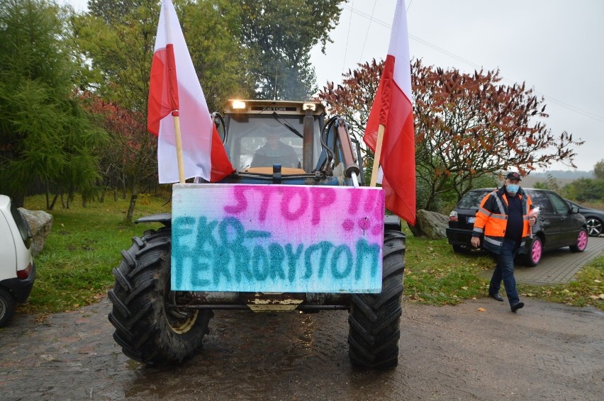 Protest rolników w Bytowie w środę, 21.10.2020 r.