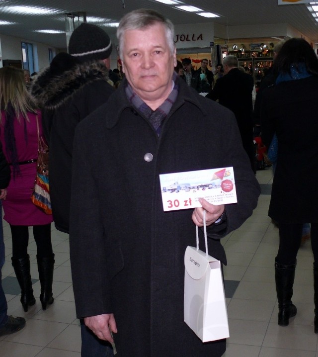 Stanisław Górski często jeździ "dziewiętnastką&#8221; i wygrał już w drugim konkursie promującym tę najmłodszą linię miejską.