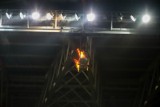 Pożar na Stadionie Miejskim w Białymstoku. Podczas meczu Jagiellonia - Lech Poznań palił się głośnik pod dachem obiektu