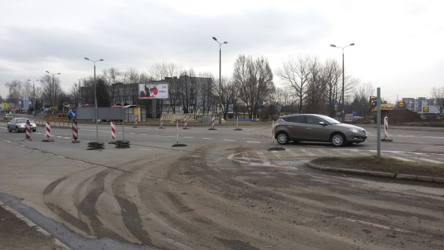 Budowa ronda w Sosnowcu-Zagórzu
