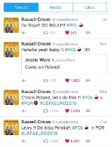 Euro 2016. Russell Crowe wierny Polsce nawet mimo przegranej [ZDJĘCIA]