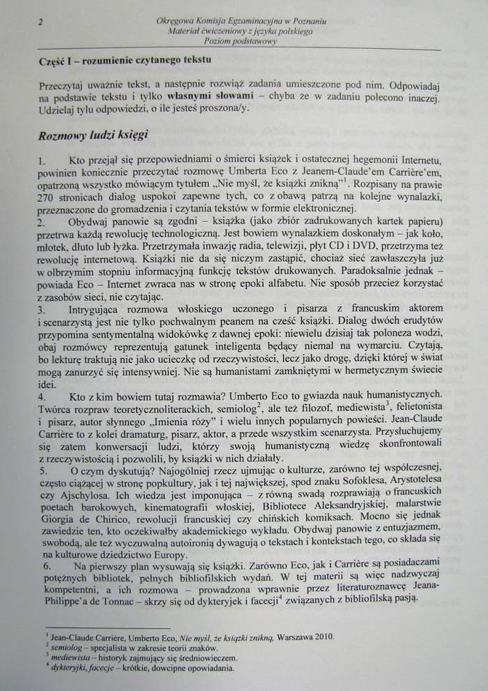 Matura próbna 2012, język polski arkusz CKE