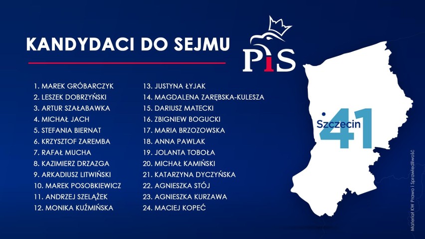 Wybory 2019: Lista PiS w okręgu 41, szczecińskim. Jest kilka niespodzianek!