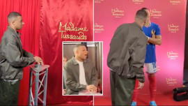 Mbappe odsłonił swoją figurę woskową. „Bardziej przypomina Kyliana niż mnie” [WIDEO]