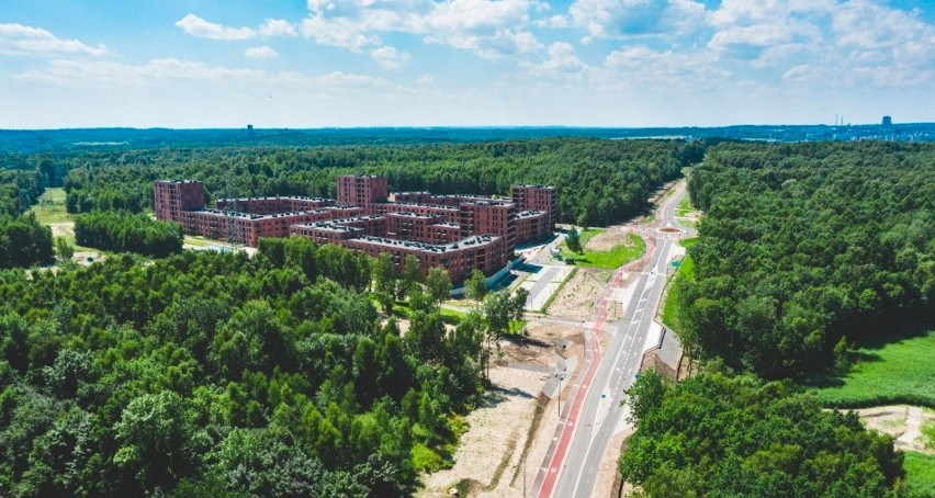 Tak wygląda osiedle Nowy Nikiszowiec w Katowicach z góry