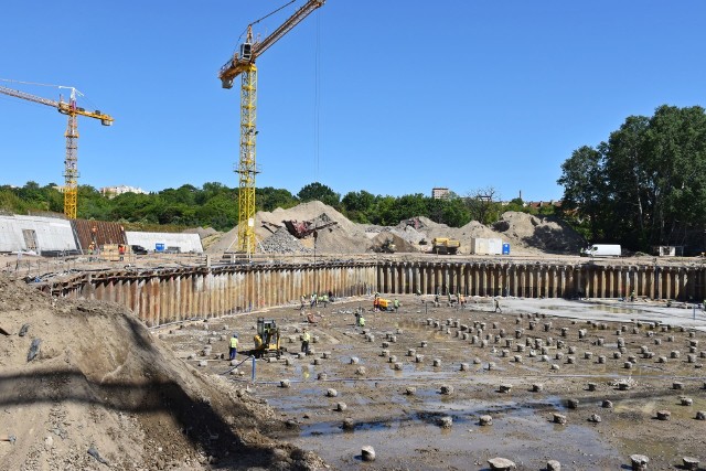 Budowa aquaparku Fabryka Wody w Szczecinie.