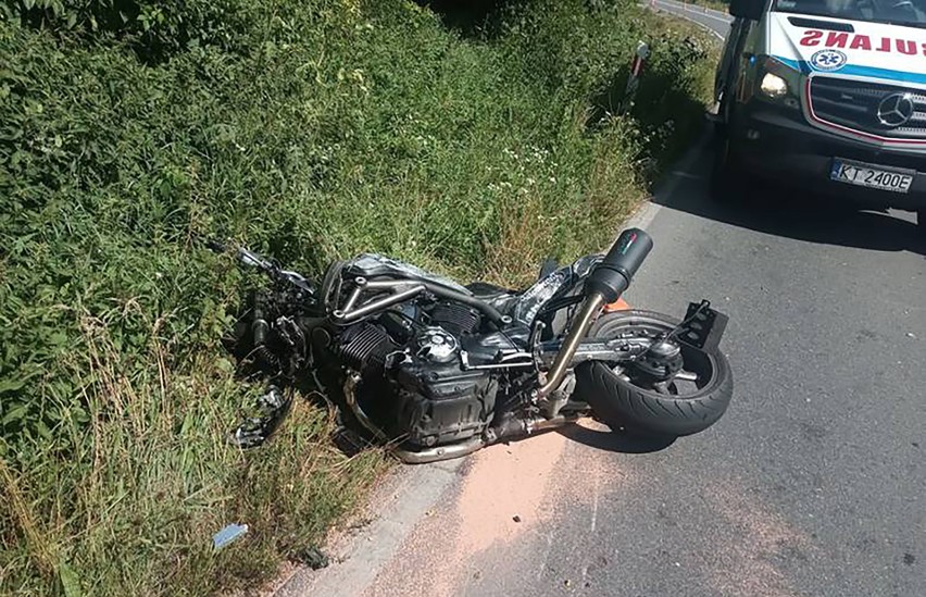 Motocyklista z gminy Stary Sącz zginął w wypadku koło Zakliczyna