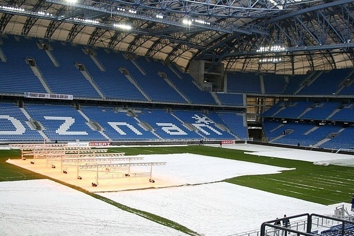 Stadion Lecha przed meczem z Juventusem i konferencja...