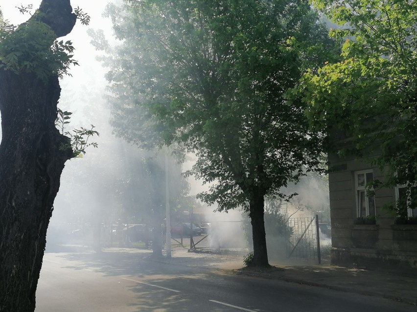 Pożar kontenerów z makulaturą przy ulicy Dworskiego w Przemyślu [ZDJĘCIA]