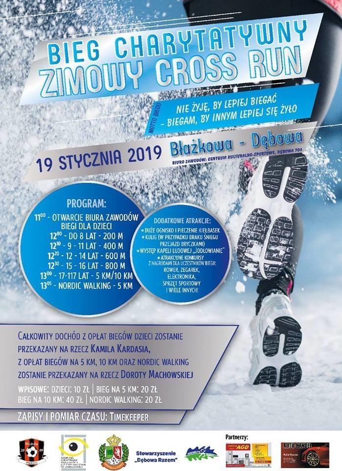 Bieg Charytatywny Zimowy Cross Run Błażkowa – Dębowa (s....