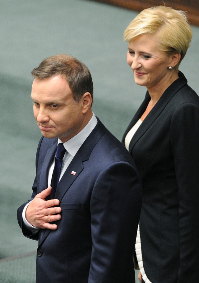 Andrzej Duda podczas zaprzysiężenia na prezydenta RP