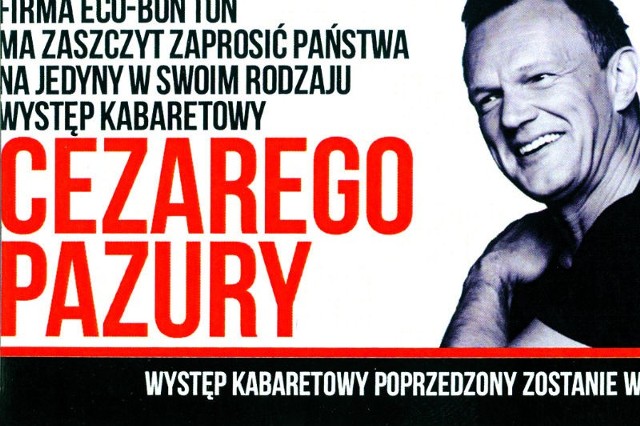 Choć na bilecie zaznaczono, że przed "jedynym w swoim rodzaju występem kabaretowym Cezarego Pazury odbędą się "warsztaty kulinarne", zwabieni atrakcyjną zachętą mieszkańcy nie mogli się spodziewać, że aktor - kabareciarz będzie tylko dodatkiem do około dwugodzinnego spotkania, którego celem jest sprzedaż garnków.