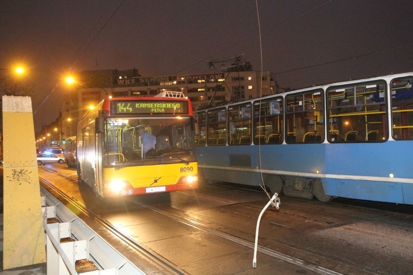 Awaria trakcji na moście Trzebnickim