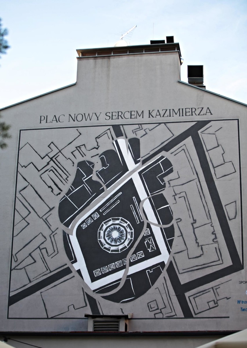 Nowy mural na placu Nowym na Kazimierzu