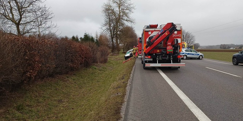 Wypadek na DK 6 w Sąborzu.