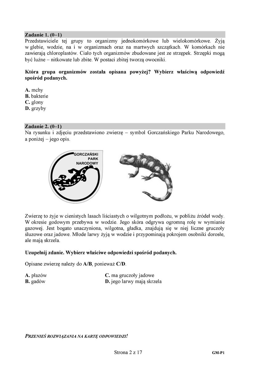 Egzamin gimnazjalny 2016 matematyka ARKUSZE, PYTANIA: We...