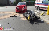 Groźny wypadek motocyklisty w Oleśnie [zdjęcia]