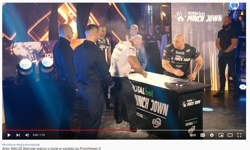 Strongman podczas gali PunchDown doznał ciężkich uszkodzeń...